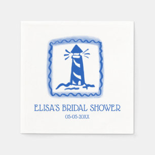 LoveNotes from Sea Lighthouse CUSTOM Bridal Shower Napkin