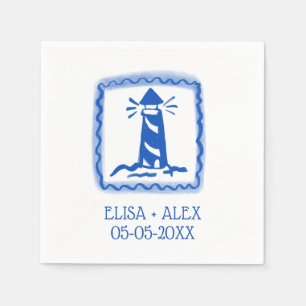 LoveNotes from Sea Lighthouse CUSTOM WEDDING Napkin