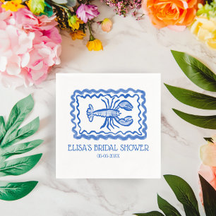 LoveNotes from Sea Lobster CUSTOM Bridal Shower Napkin