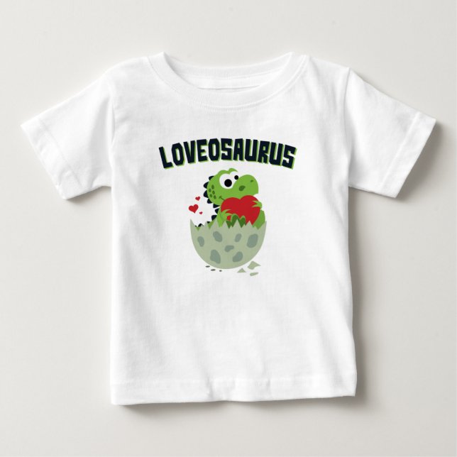 Loveosaurus Valentine's Day Dinosaur Dino Cute  Baby T-Shirt (Front)