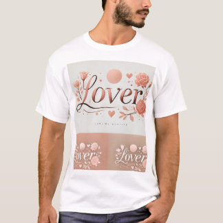 Lover Aesthetic Floral T-Shirt – Romantic Rose Des