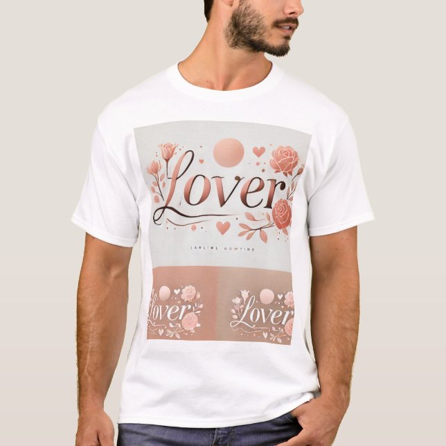 Lover Aesthetic Floral T-Shirt – Romantic Rose Des (Front)