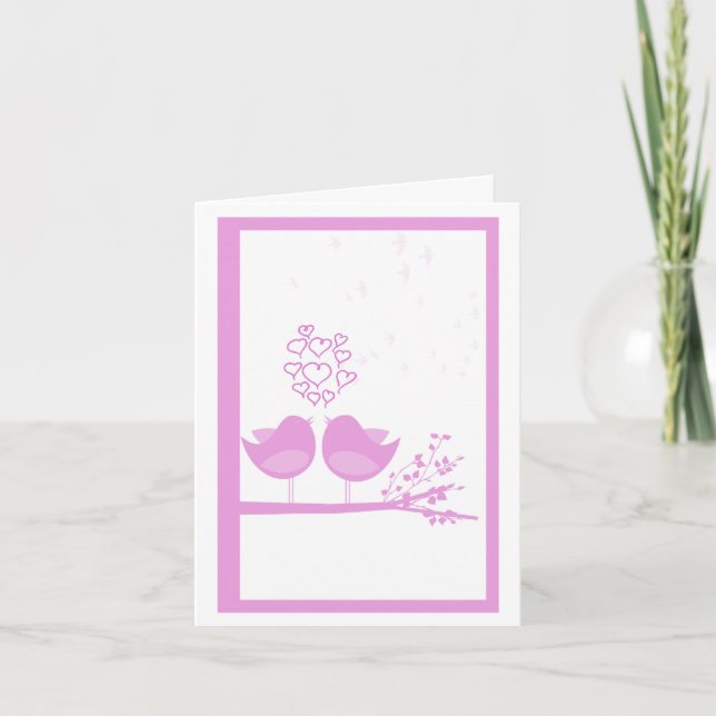 Lover Birds Valentine's Day Cards (Front)