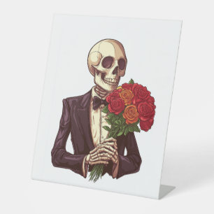 Lover Bones – Funny Romantic Skeleton Pedestal Sign