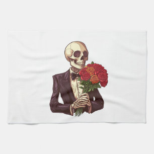Lover Bones � Funny Romantic Skeleton Tea Towel