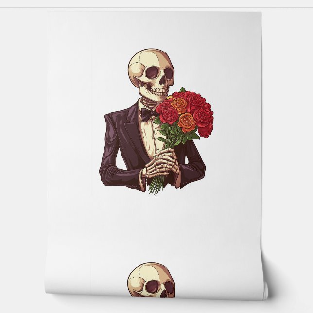 Lover Bones – Funny Romantic Skeleton Wallpaper (Unrolling)