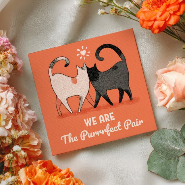 Lover Cats Perfect Pair Cute& Funny Valentine's Card (Creator Uploaded)