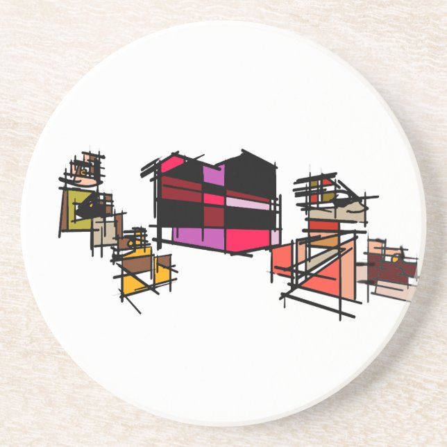 Lover Dog and Puppies mother's day Coaster (Front)