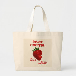 Lover Energy Tote Bag Strawberry Canvas Bag