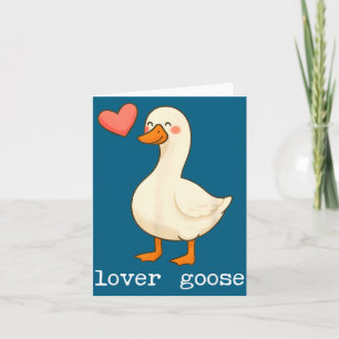 Lover Goose And Fighter Goose, Funny Couple Goose  Card