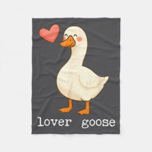 Lover Goose And Fighter Goose, Funny Couple Goose  Fleece Blanket