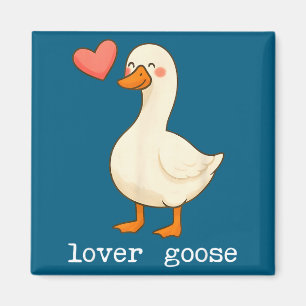 Lover Goose And Fighter Goose, Funny Couple Goose  Magnet