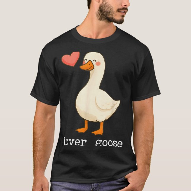 Lover Goose And Fighter Goose, Funny Couple Goose  T-Shirt (Front)