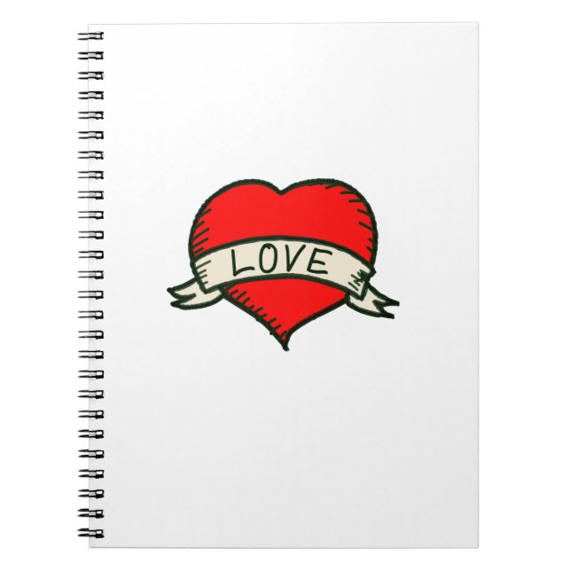 Lover Heart Shape Drawing Notebook (Front)