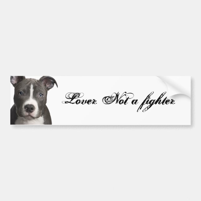 Lover. Not A Fighter. Bumper Sticker (Front)