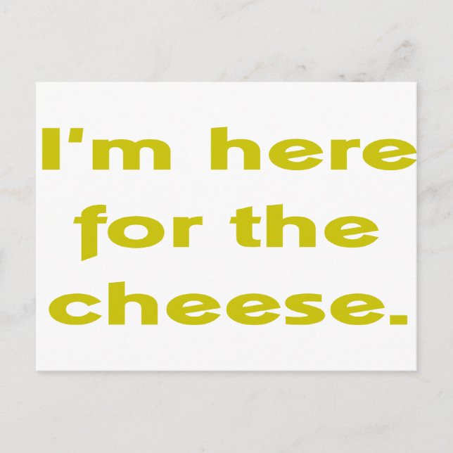 Lover of Cheese Postcard (Front)