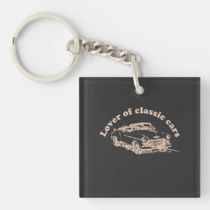 Lover of classic cars key ring