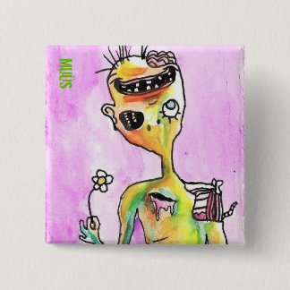 Lover of Daisies Zombie Button