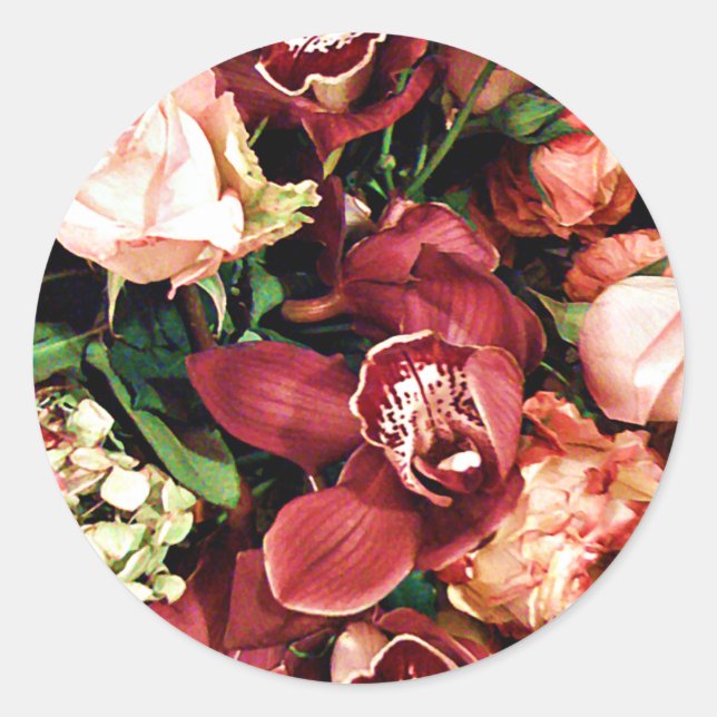 Lover of Orchids_ Classic Round Sticker (Front)