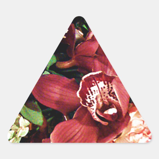 Lover of Orchids_ Triangle Sticker (Front)
