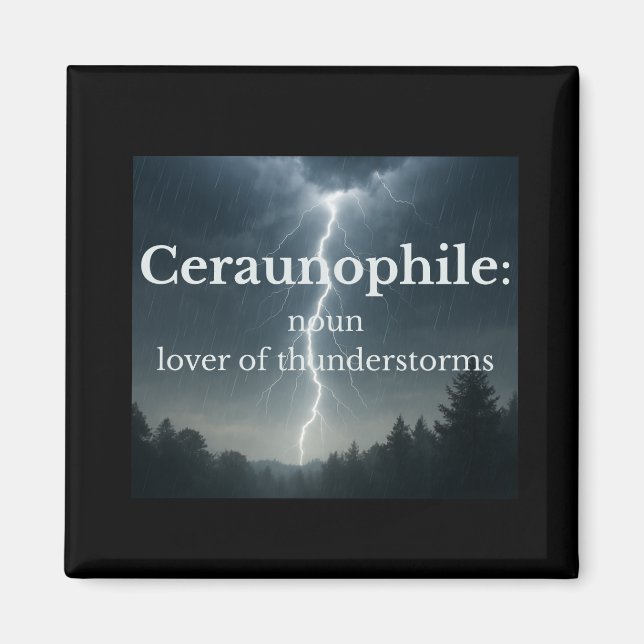 Lover of Thunder Storms Magnet (Front)