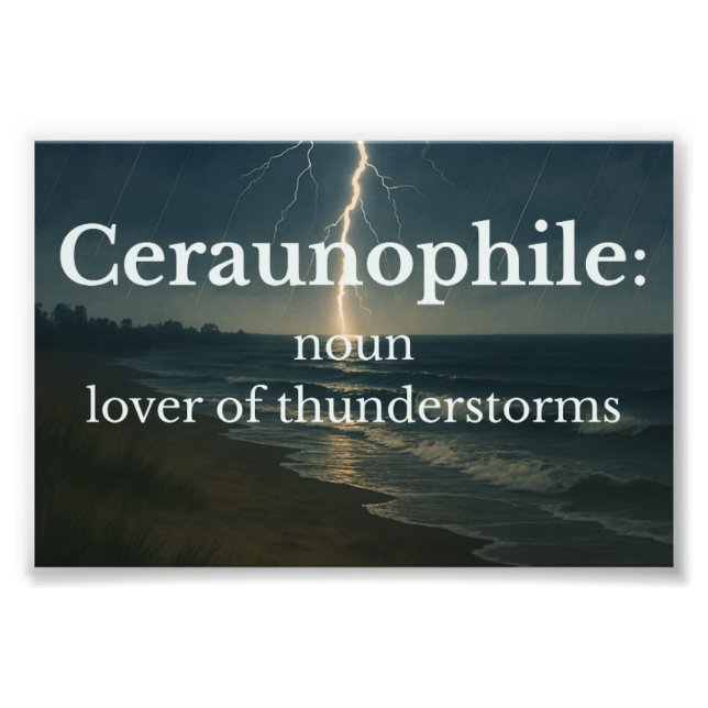 Lover of Thunderstorms  Photo Print (Front)