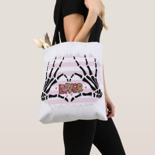 Lover Skeleton Hand Tote Bag