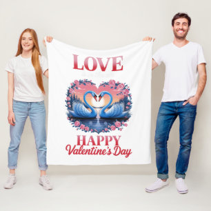 Lover Valentine's Day - Romantic Heart Throw Blank Fleece Blanket