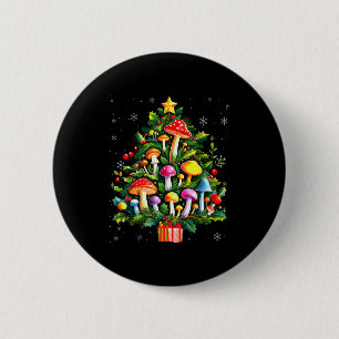 Lover Xmas Mushroom Christmas Tree 6 Cm Round Badge