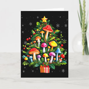 Lover Xmas Mushroom Christmas Tree  Card