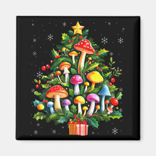 Lover Xmas Mushroom Christmas Tree T Shirt  Magnet