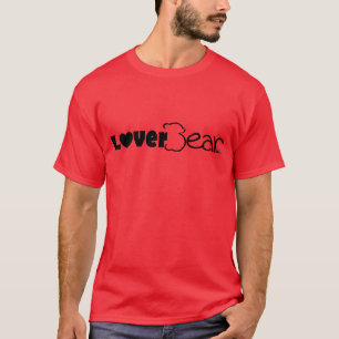 LoverBear logo, black on red T-Shirt