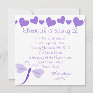 Loverly Dragon Fly Invitation