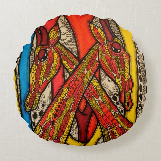 Lovers 2013 round cushion (Front)