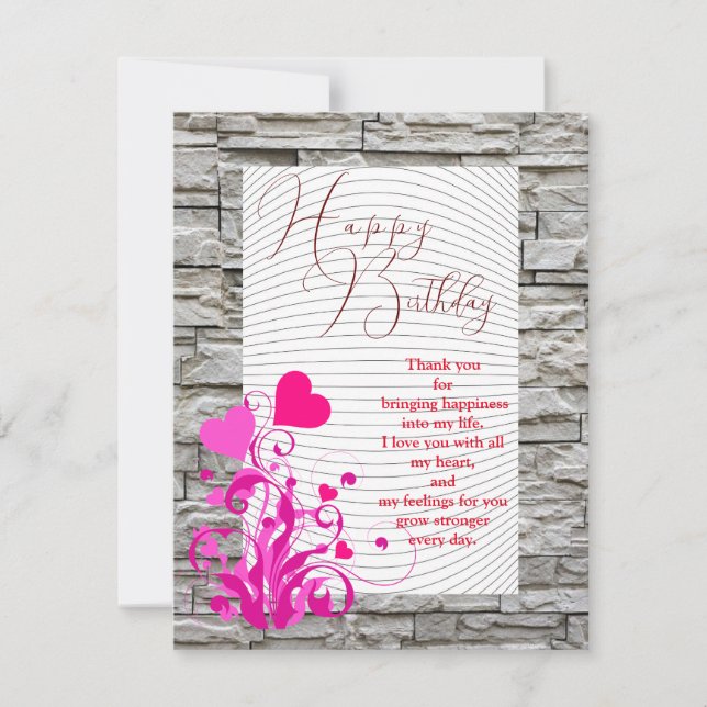 Lover's birthday card (Front)