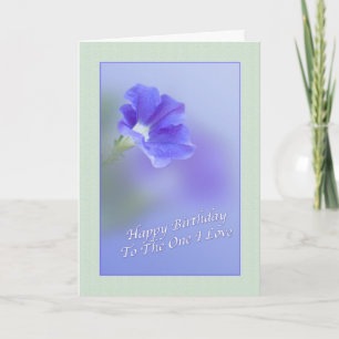 Lover's Birthday Card with Petunia