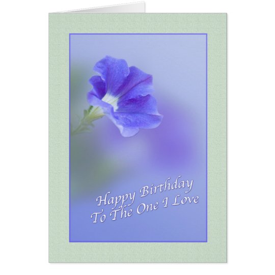 Lover's Birthday Card with Petunia