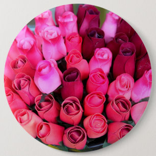 Lover's bouquet of roses button