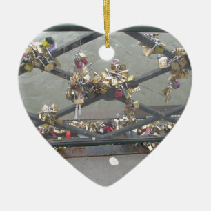 Lovers Bridge - Paris Love Locks, France Ceramic Ornament