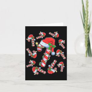 Lovers Candy Cane Santa Christmas Funny Xmas Light Card