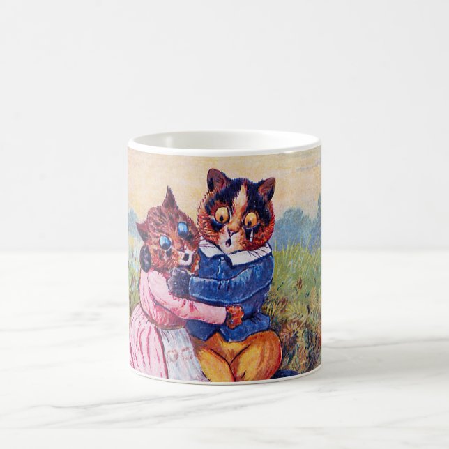 Lovers Cat (Strong Emotion), Louis Wain Coffee Mug (Center)