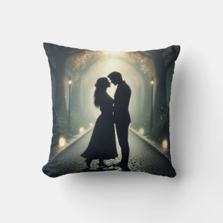 Lovers Cushion Silhouettes at dark