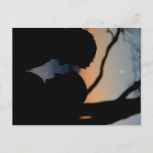 lovers embrace postcard