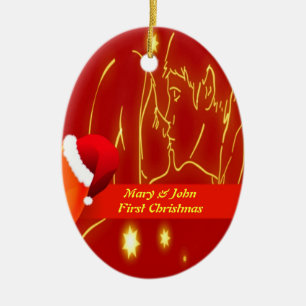Lovers First Christmas Ornament