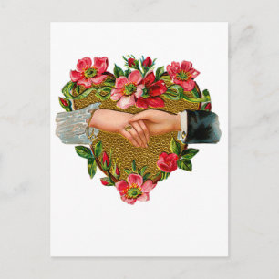 Lovers Hands Holiday Postcard