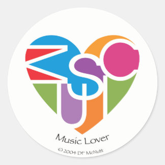 Lover's Heart® Music Lover's Sticker
