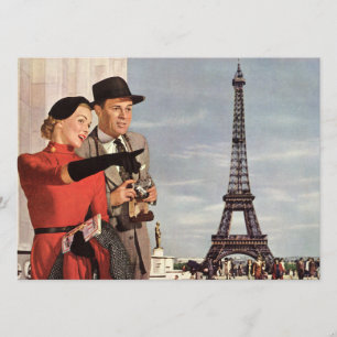Lovers in Paris Invitation