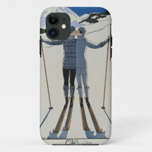 <Lovers in the Snow> by Georges Barbier iPhone 11 Case