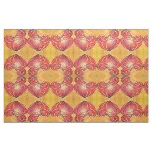 Lovers Kiss And Their Bodies Form A Love Heart Fabric