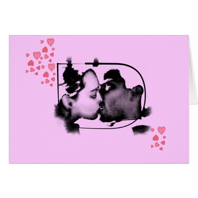 lovers kissing hearts (Front Horizontal)